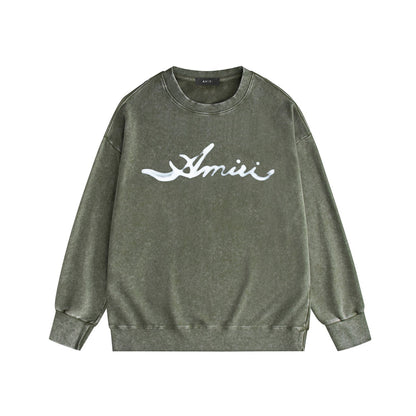 Amiri Distressed Sweatshirt Printed Trendy Pure Cotton