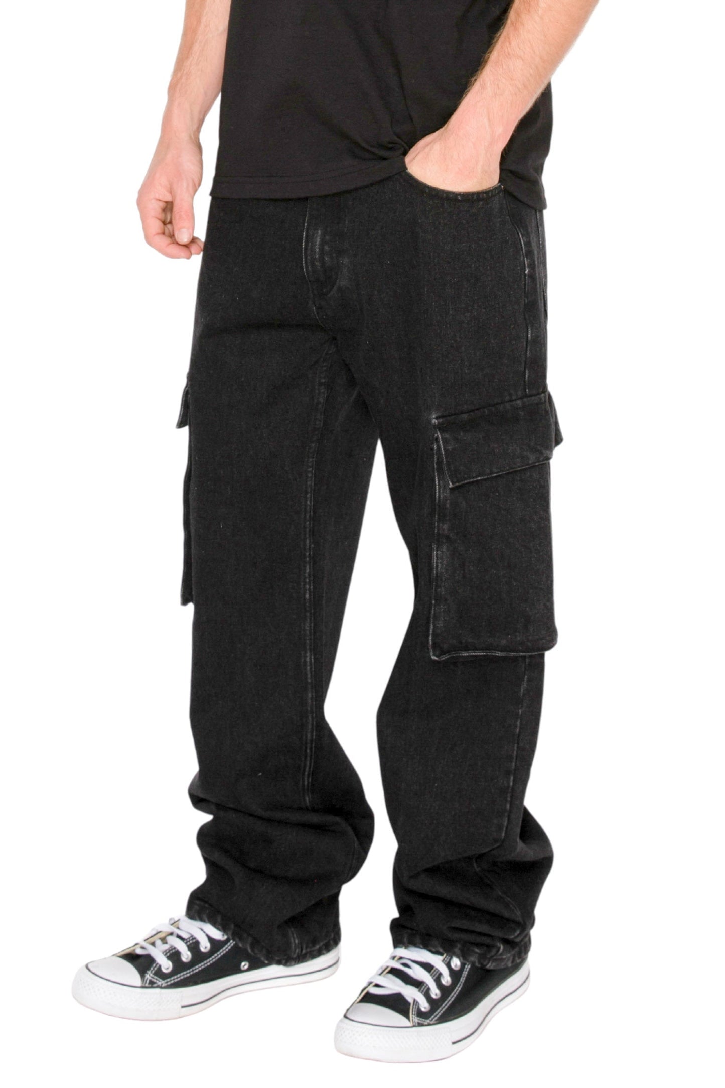 ANCHOR Baggy Fit Cargo Denim Jeans