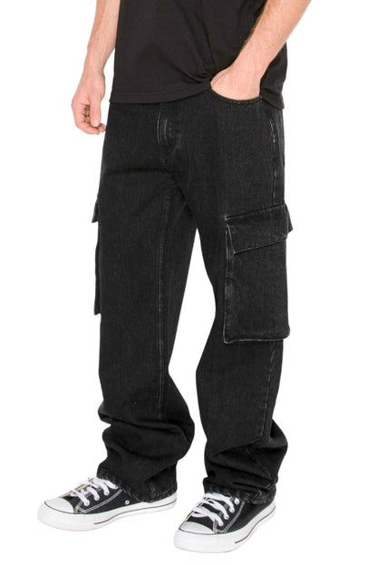 ANCHOR Baggy Fit Cargo Denim Jeans