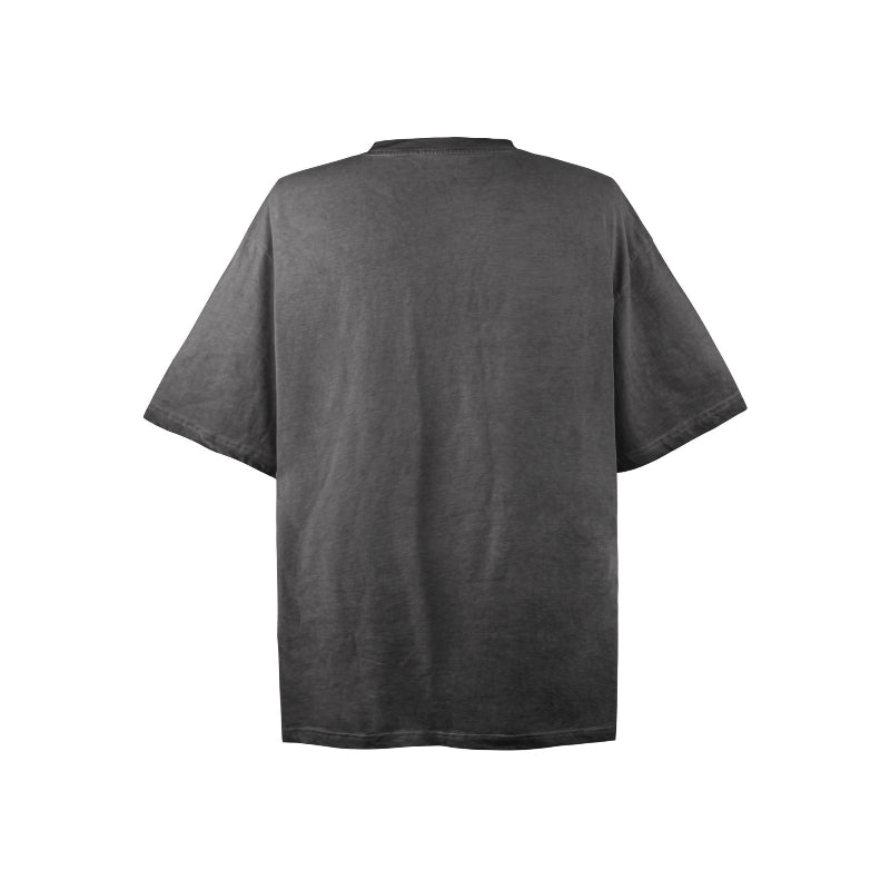 American vintage street T-shirt men's summer loose and old half-sleeved top