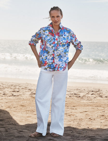 EILEEN Blue and Red Floral, Made with Liberty Fabric