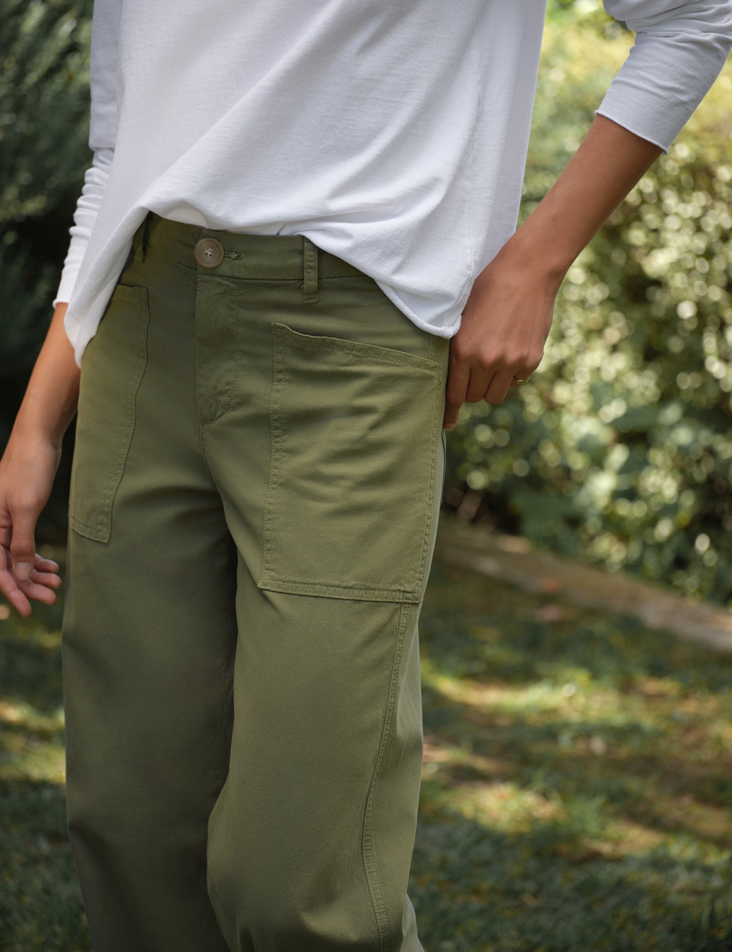 LIMERICK Olive, Italian Peached Twill