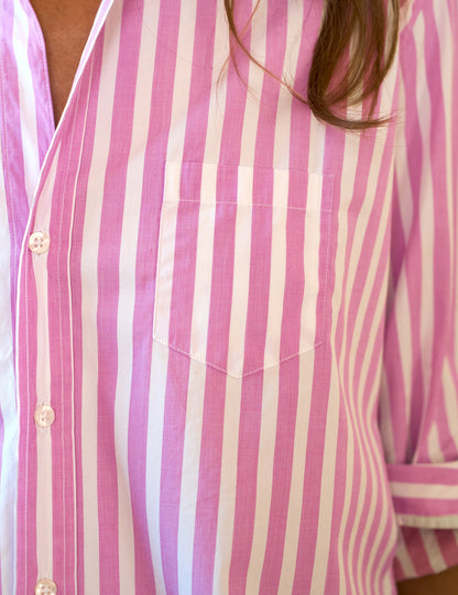 EILEEN Wide Pink Stripe, Italian Superluxe