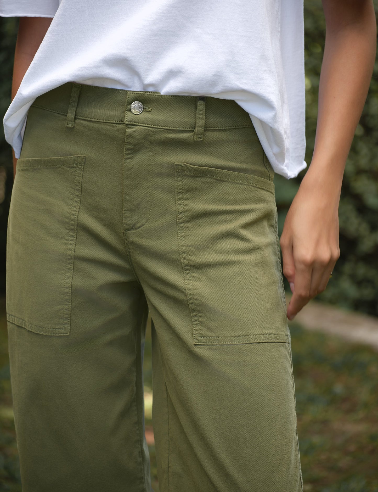 BRAY Olive, Italian Peached Twill