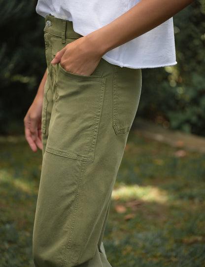BRAY Olive, Italian Peached Twill