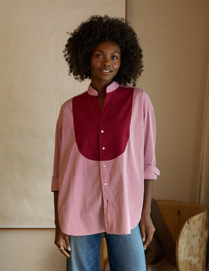 VICTORIA Red Stripe with Red Bib, Italian Superluxe