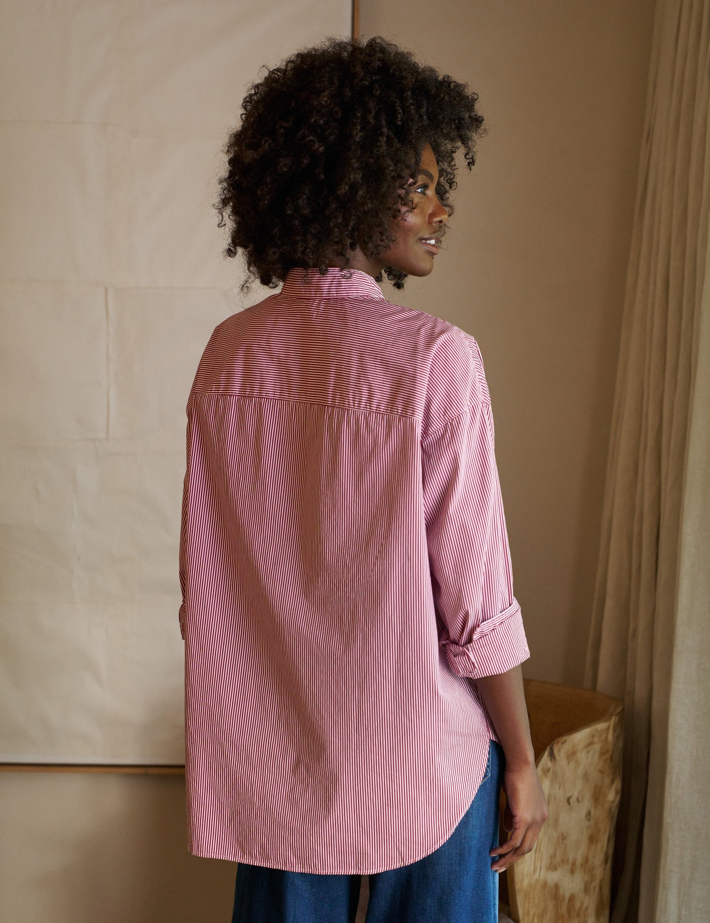 VICTORIA Red Stripe with Red Bib, Italian Superluxe