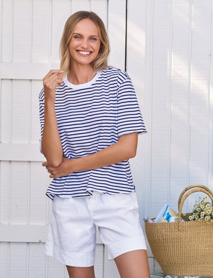 PERRY Navy French Stripe, Vintage Jersey