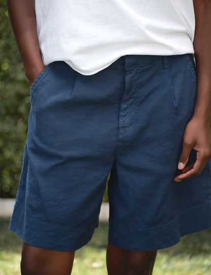 WATERFORD 7.5" Summer Navy, Italian Performance Linen