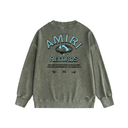 Amiri Distressed Sweatshirt Printed Trendy Pure Cotton
