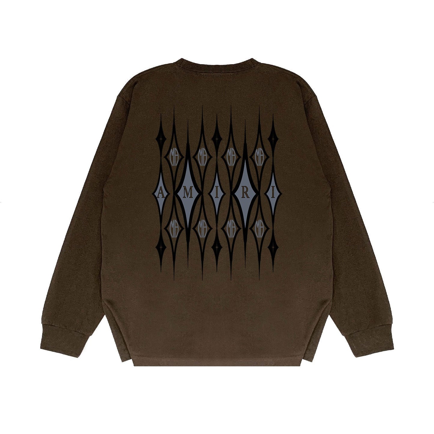 Amiri Long Sleeved Shirt Printed Trendy Pure Cotton