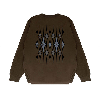 Amiri Long Sleeved Shirt Printed Trendy Pure Cotton