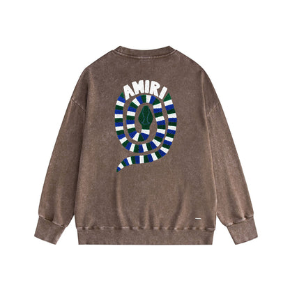 Amiri Distressed Sweatshirt Printed Trendy Pure Cotton