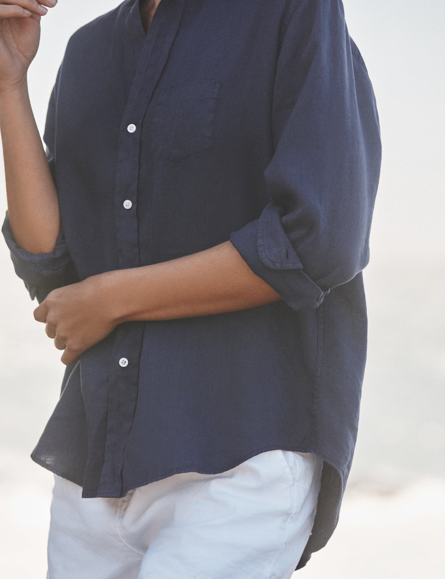 EILEEN Navy, Washed Linen