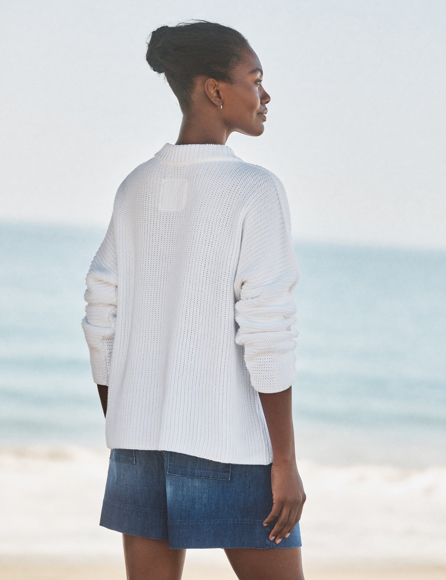 MONTECITO SWEATER White, Pure Italian Cotton