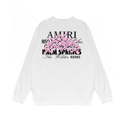 Amiri Long Sleeved Shirt Printed Trendy Pure Cotton