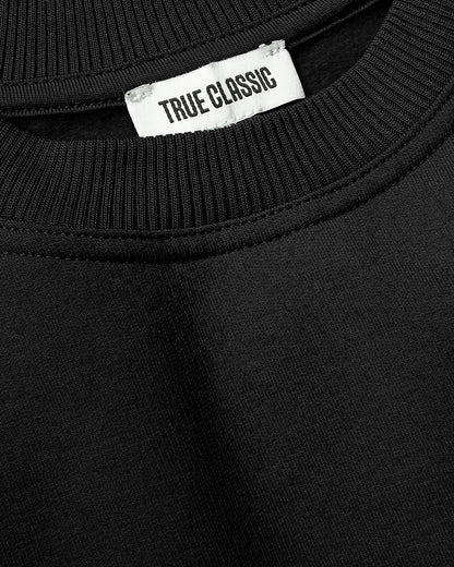 Girls Black & Stormcloud Slouch Pullover Crew 2-Pack