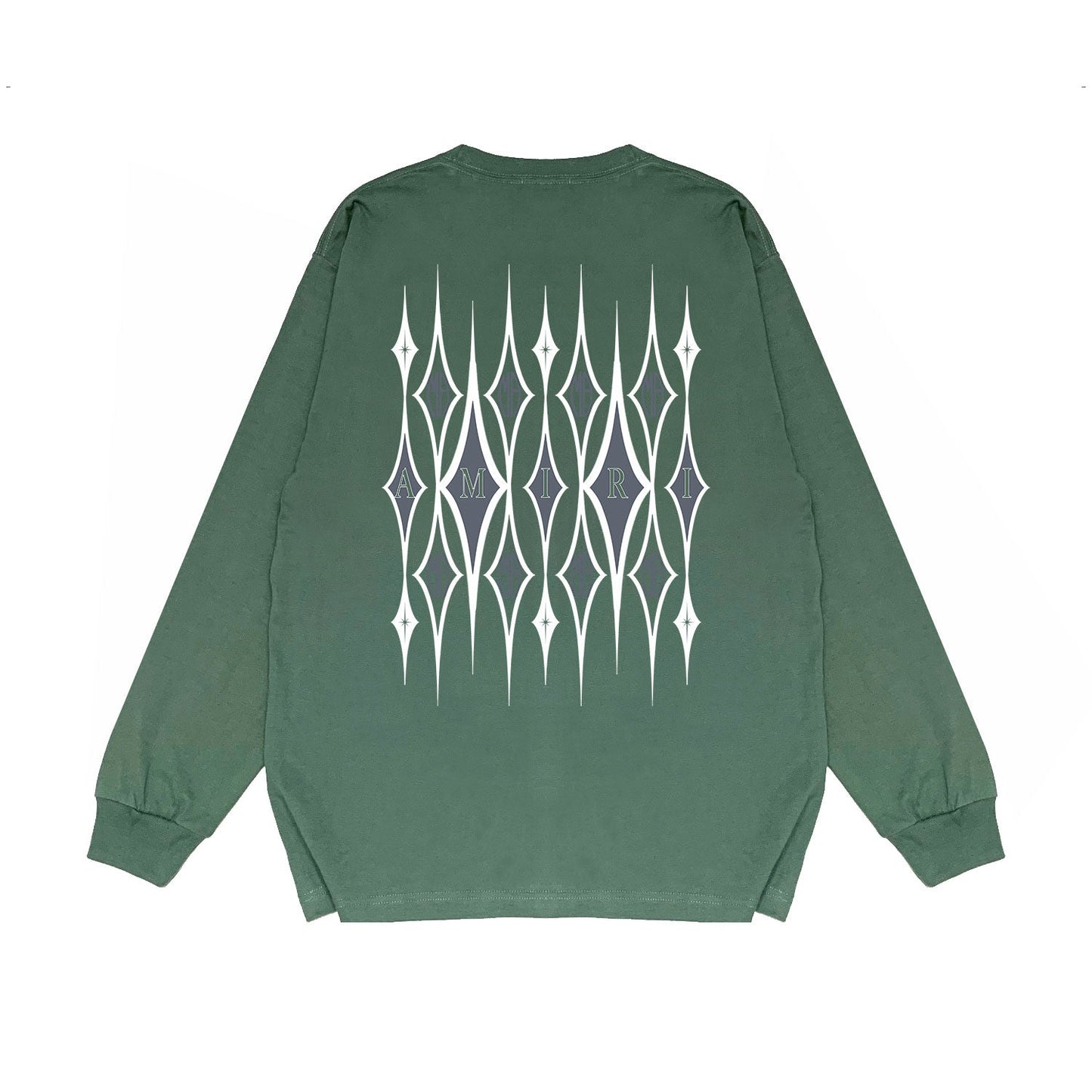 Amiri Long Sleeved Shirt Printed Trendy Pure Cotton