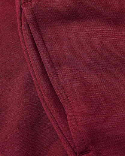 Girls Dark Maroon Slouch Pullover Crew & Relaxed Jogger 2-Pack