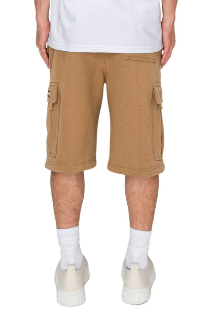 RESTRICT Baggy Fit Cargo Fleece Shorts
