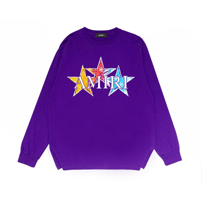 Amiri Long Sleeved Shirt Printed Trendy Pure Cotton