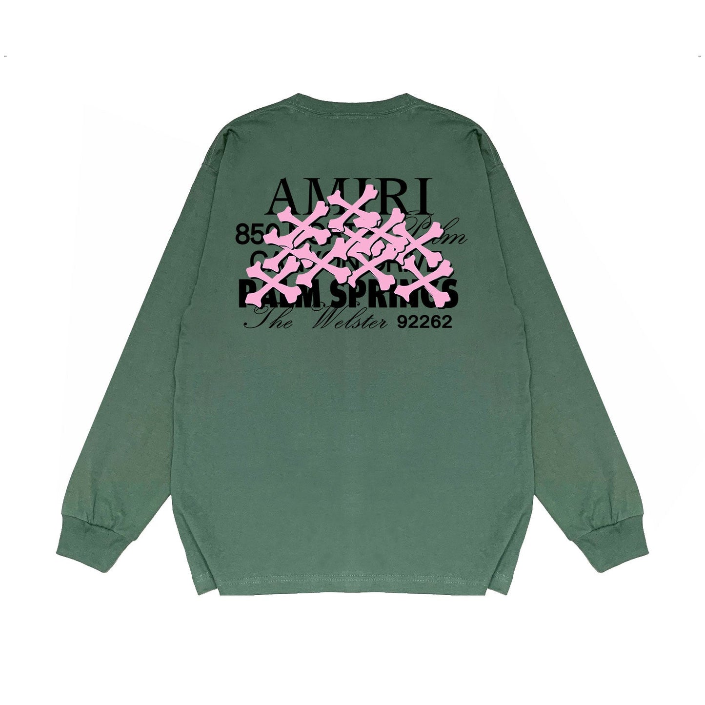 Amiri Long Sleeved Shirt Printed Trendy Pure Cotton