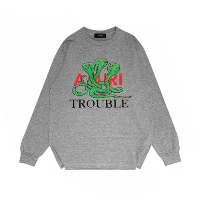 Amiri Long Sleeved Shirt Printed Trendy Pure Cotton