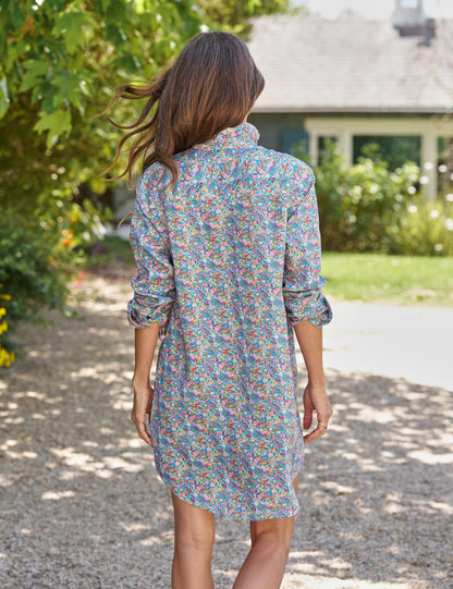MARY Multicolor Flowers, Italian Classic Linen