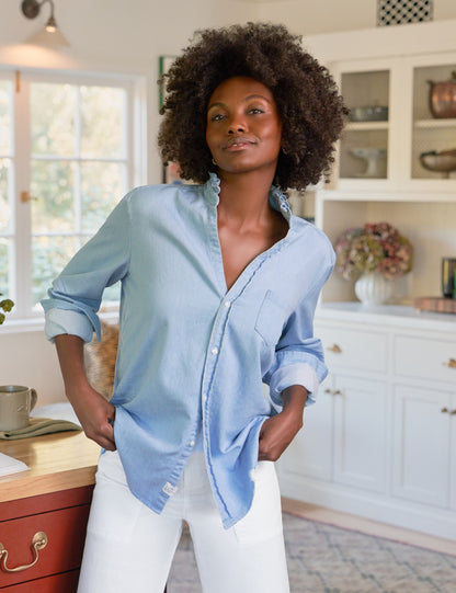 EILEEN RUFFLE Classic Blue Wash, Famous Denim
