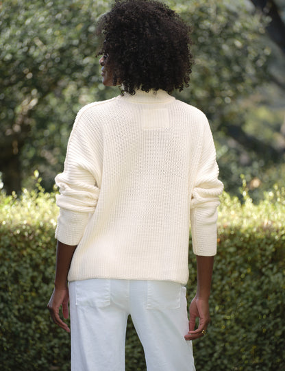MONTECITO TURTLENECK Ivory, Pure Italian Cotton