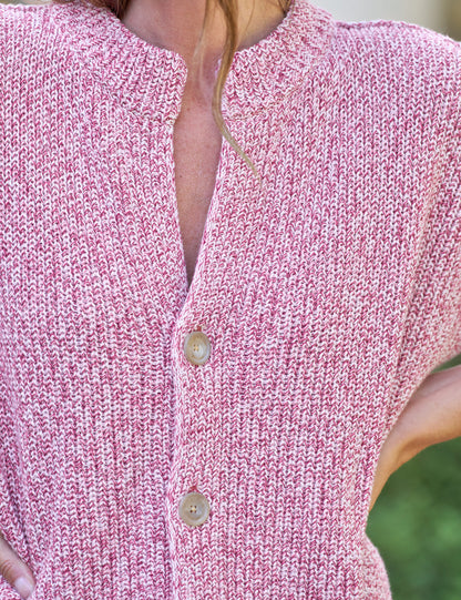 MONTECITO CARDIGAN Bramble, Pure Italian Cotton