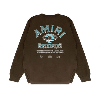 Amiri Long Sleeved Shirt Printed Trendy Pure Cotton