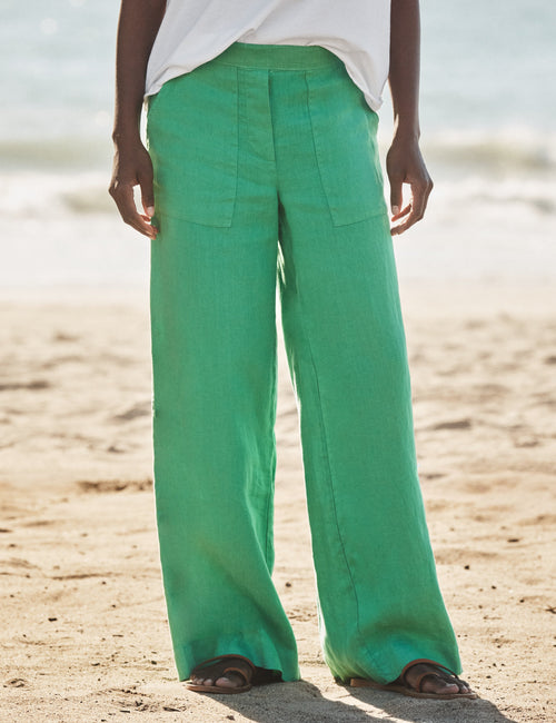 MADELINE Kelly Green, Washed Linen