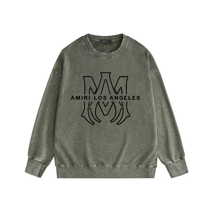 Amiri Distressed Sweatshirt Printed Trendy Pure Cotton