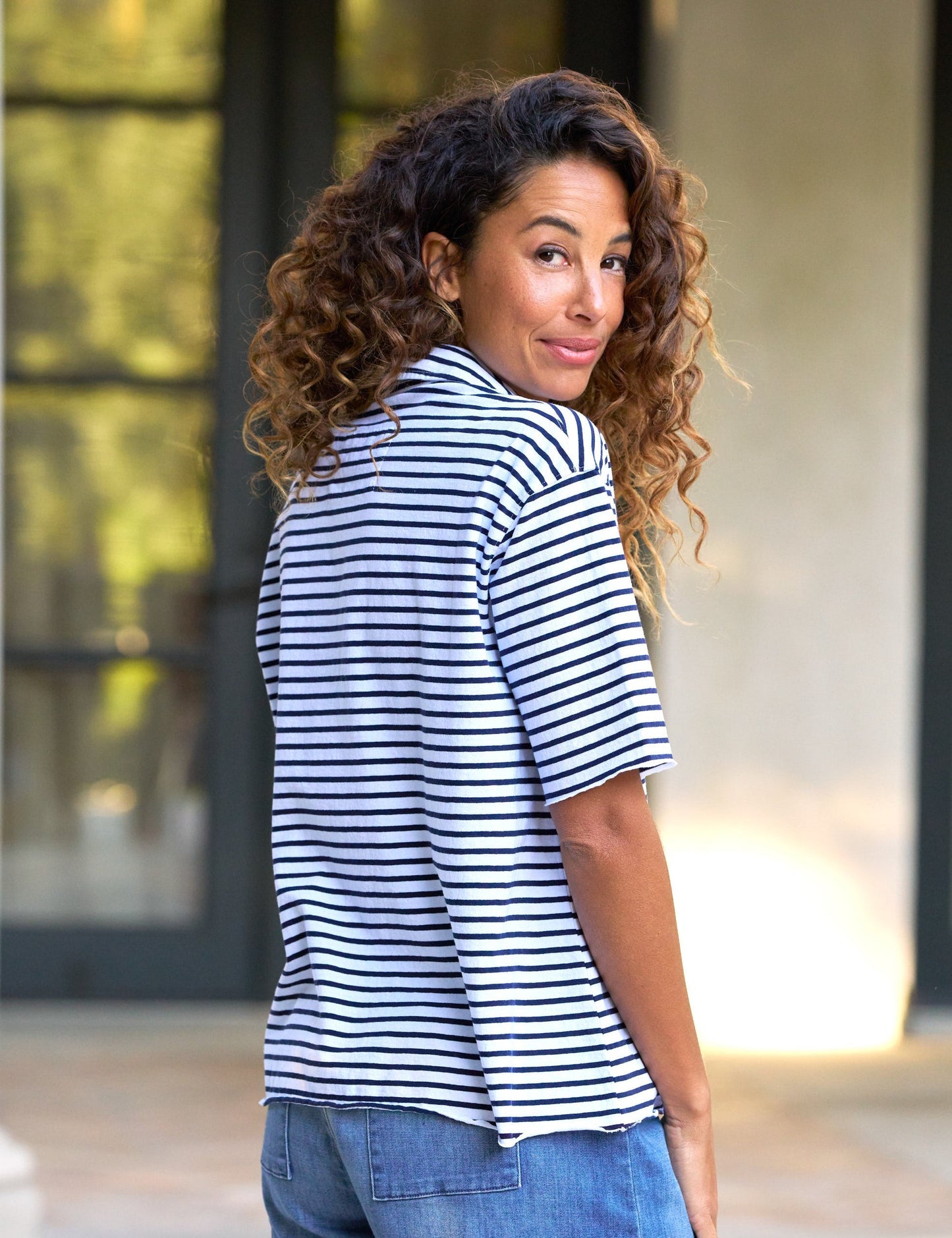 PATTY Navy French Stripe, Vintage Jersey