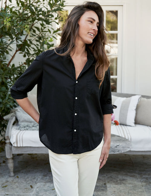 EILEEN Black, Italian Featherweight Poplin