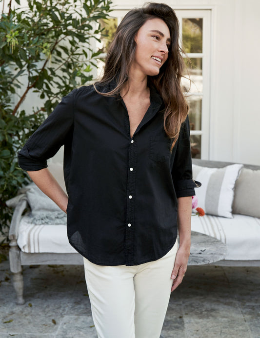EILEEN Black, Italian Featherweight Poplin