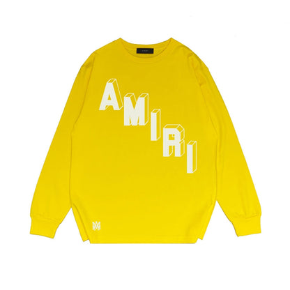 Amiri Long Sleeved Shirt Printed Trendy Pure Cotton