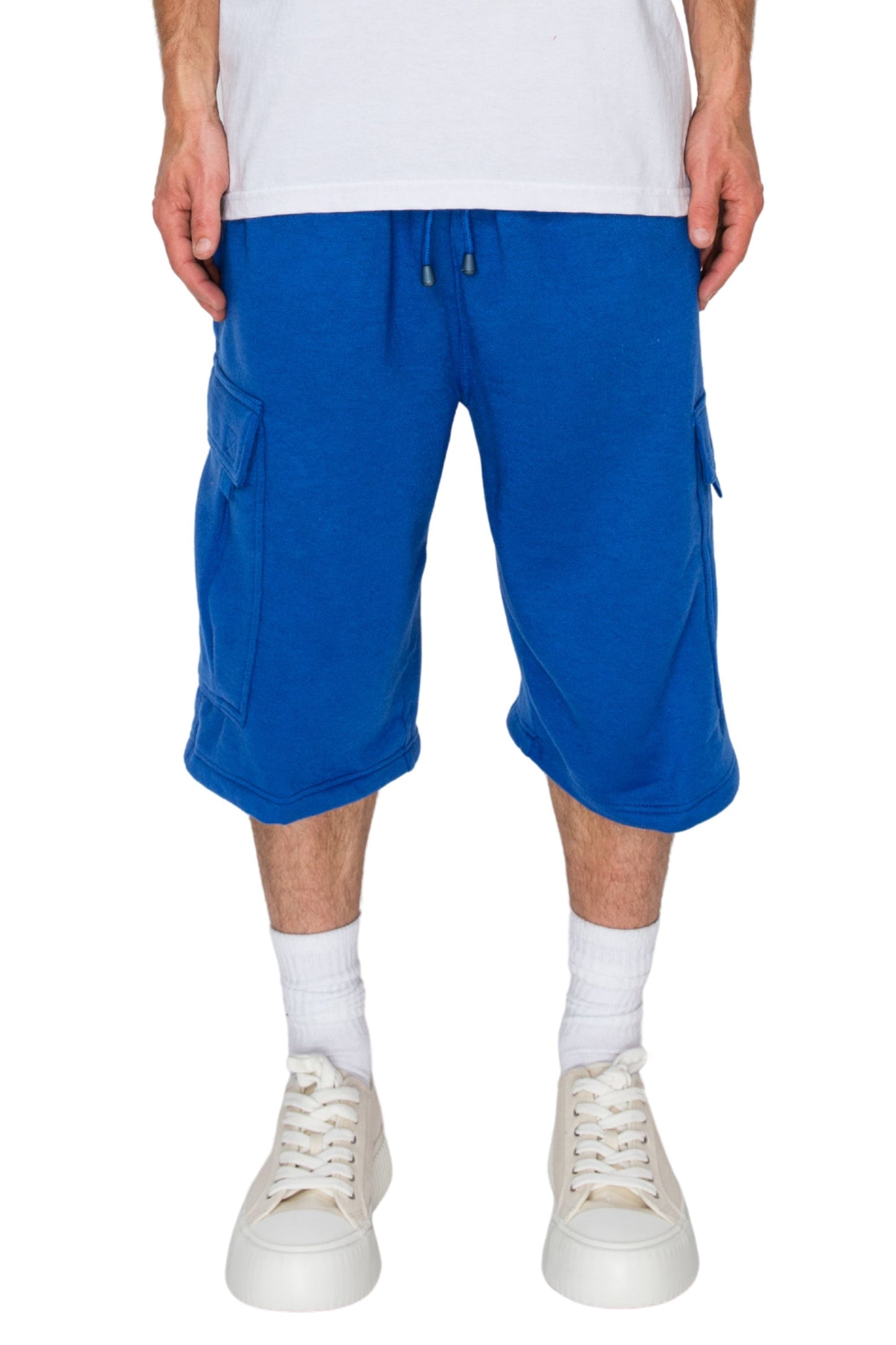 RESTRICT Baggy Fit Cargo Fleece Shorts