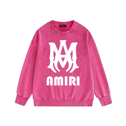 Amiri Distressed Sweatshirt Printed Trendy Pure Cotton
