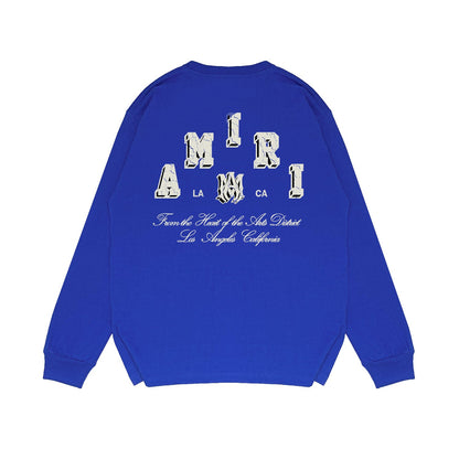 Amiri Long Sleeved Shirt Printed Trendy Pure Cotton