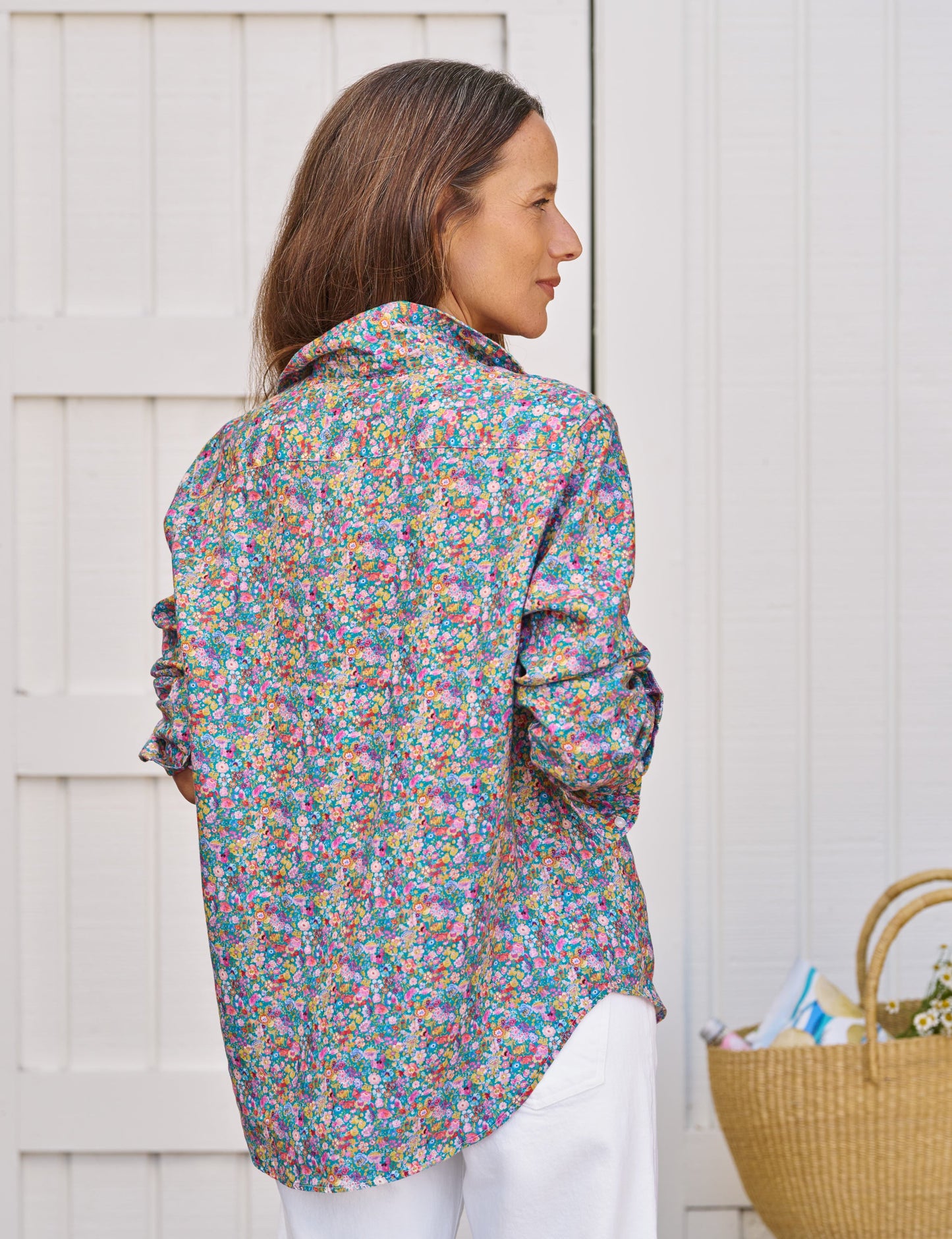 EILEEN Multicolor Flowers, Italian Classic Linen