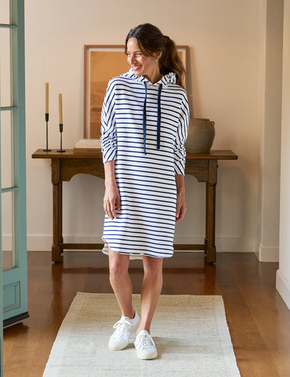 MINI JAMES Wide Navy French Stripe, Triple Terry