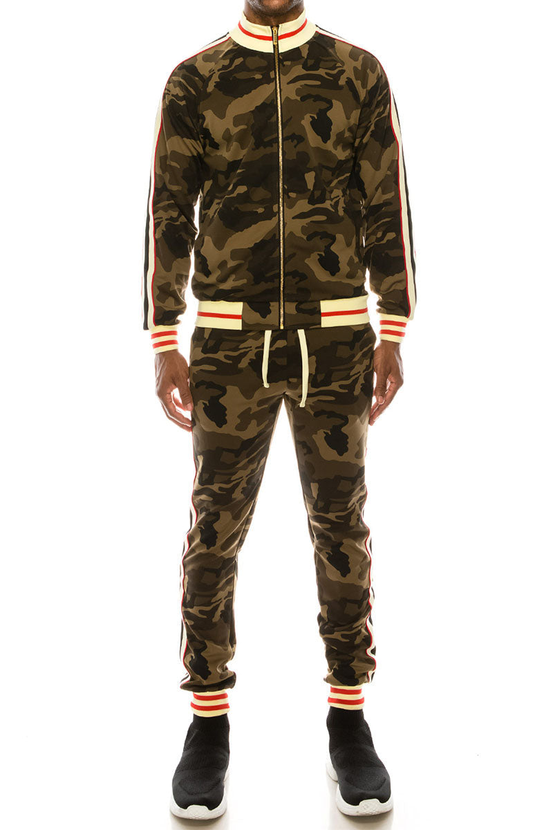 Side Stripe Track Suit - Camo