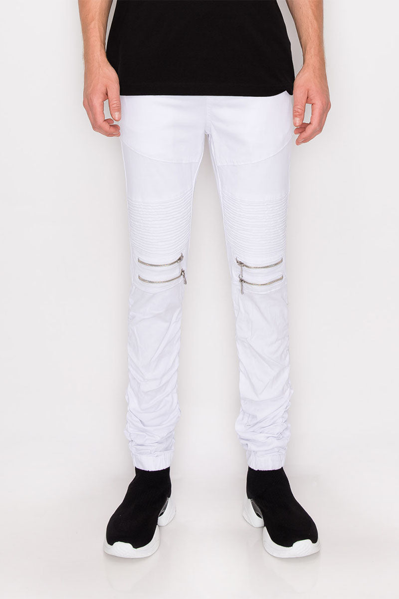 Twill Stacked Jogger Pants