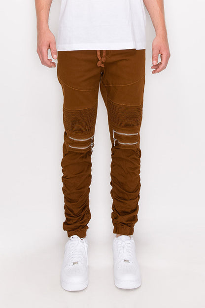 Twill Stacked Jogger Pants