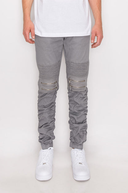 Twill Stacked Jogger Pants
