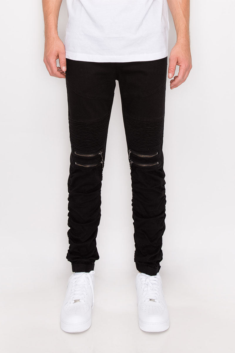 Twill Stacked Jogger Pants