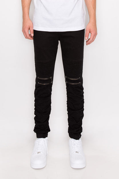 Twill Stacked Jogger Pants