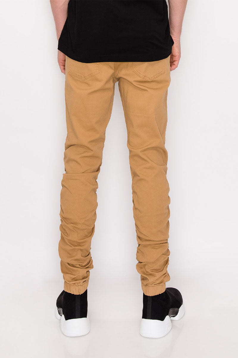 Twill Stacked Jogger Pants
